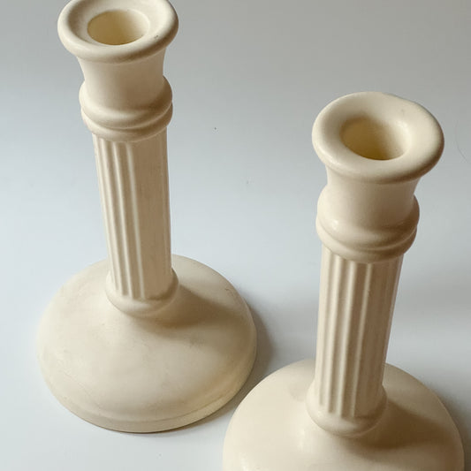 Vintage Ivory Haeger Candlesticks | Set of 2