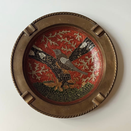 Vintage Brass Bird Bowl