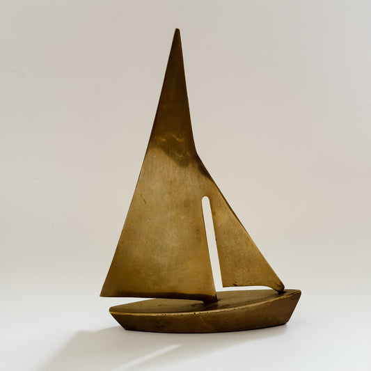 Vintage Brass Sailboat