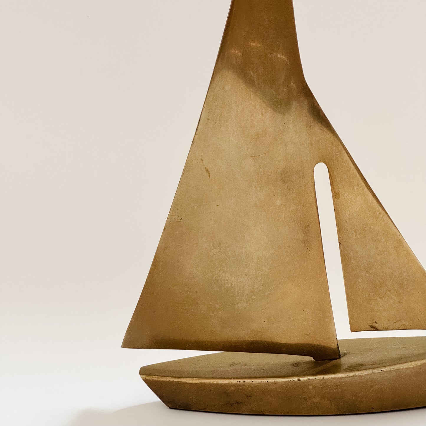 Vintage Brass Sailboat