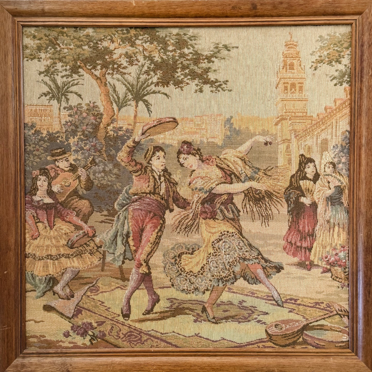 Vintage Framed Wall Tapestry