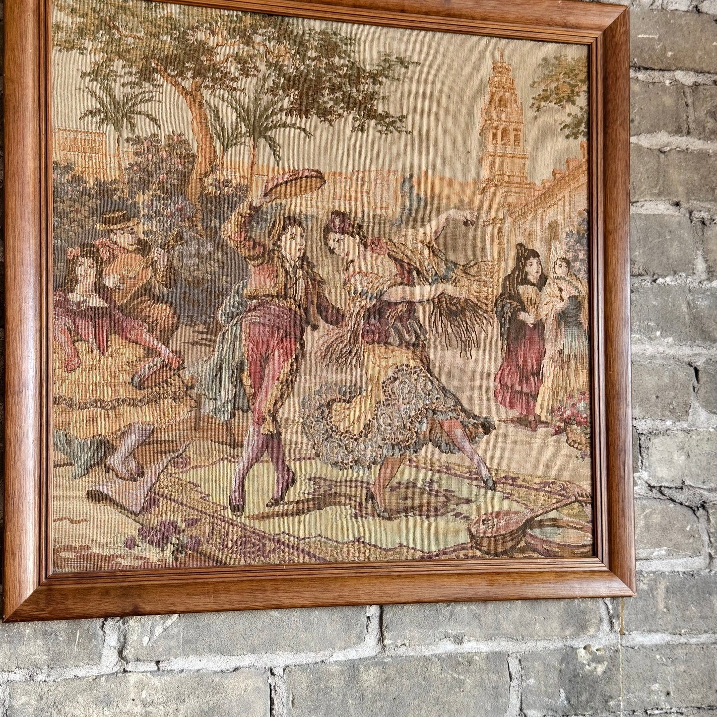 Vintage Framed Wall Tapestry
