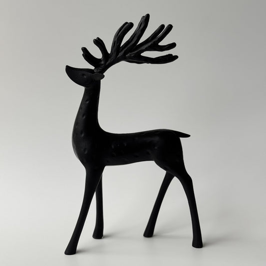 Mod Matte Black Standing Reindeer | Md