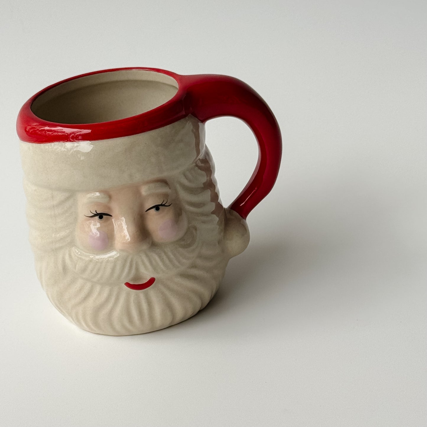 Vintage-Style Painted Santa Mug