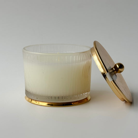Thymes Frasier Fir Luminary Candle | Frosted Wood Grain