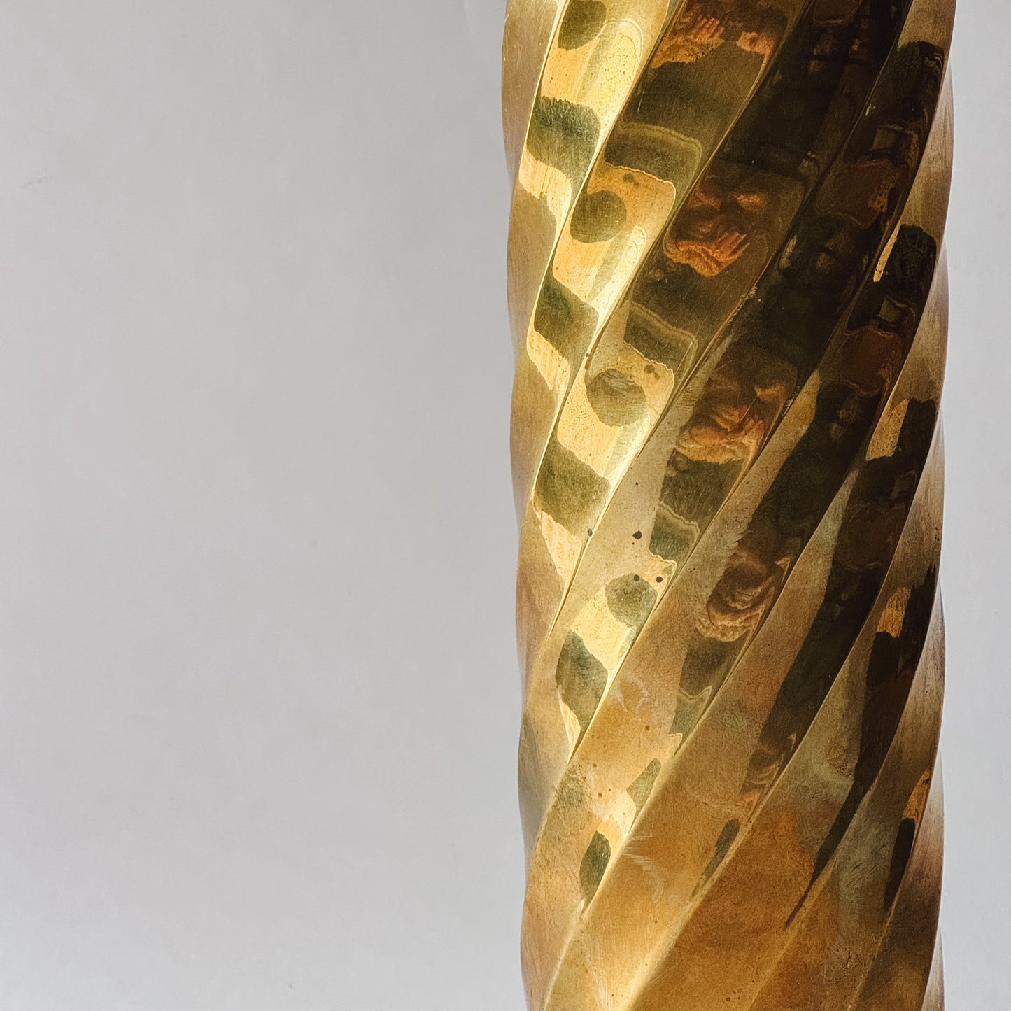 Vintage Solid Brass Mid-Century Art Nouveau Vase