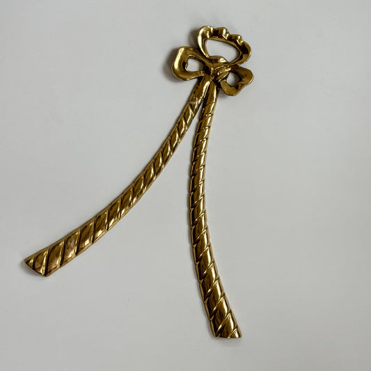 Vintage Brass Hollywood Regency Hanging Wall Bow