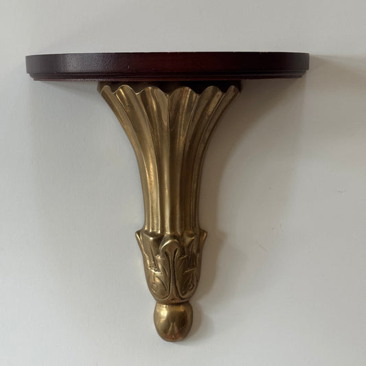 Vintage Solid Brass Wall Shelf