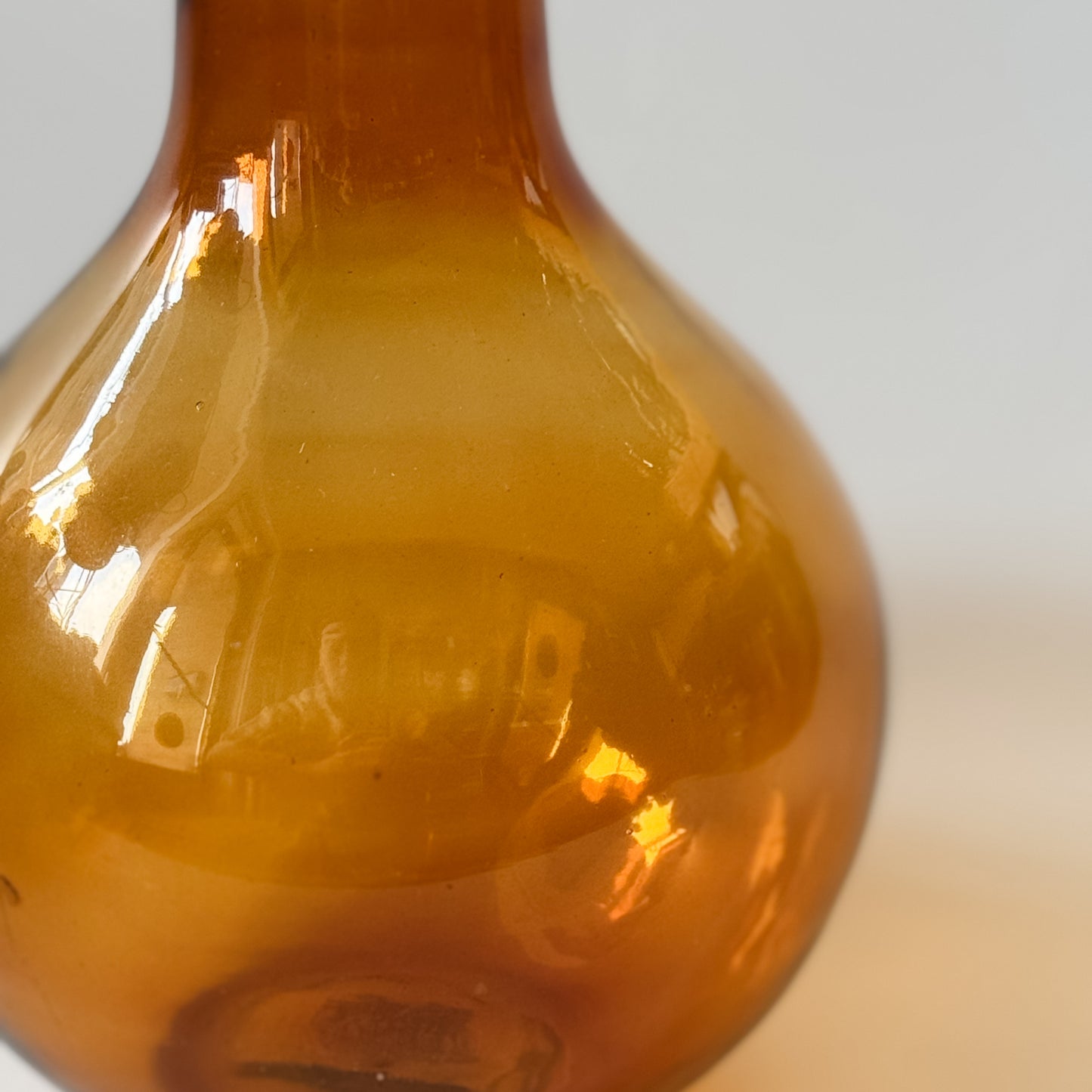 Aria Amber Glass Vase