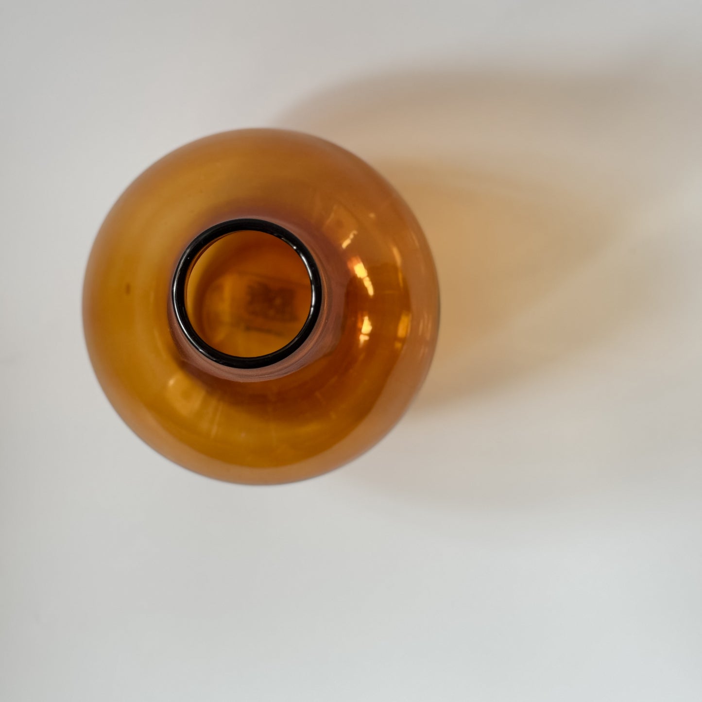 Aria Amber Glass Vase