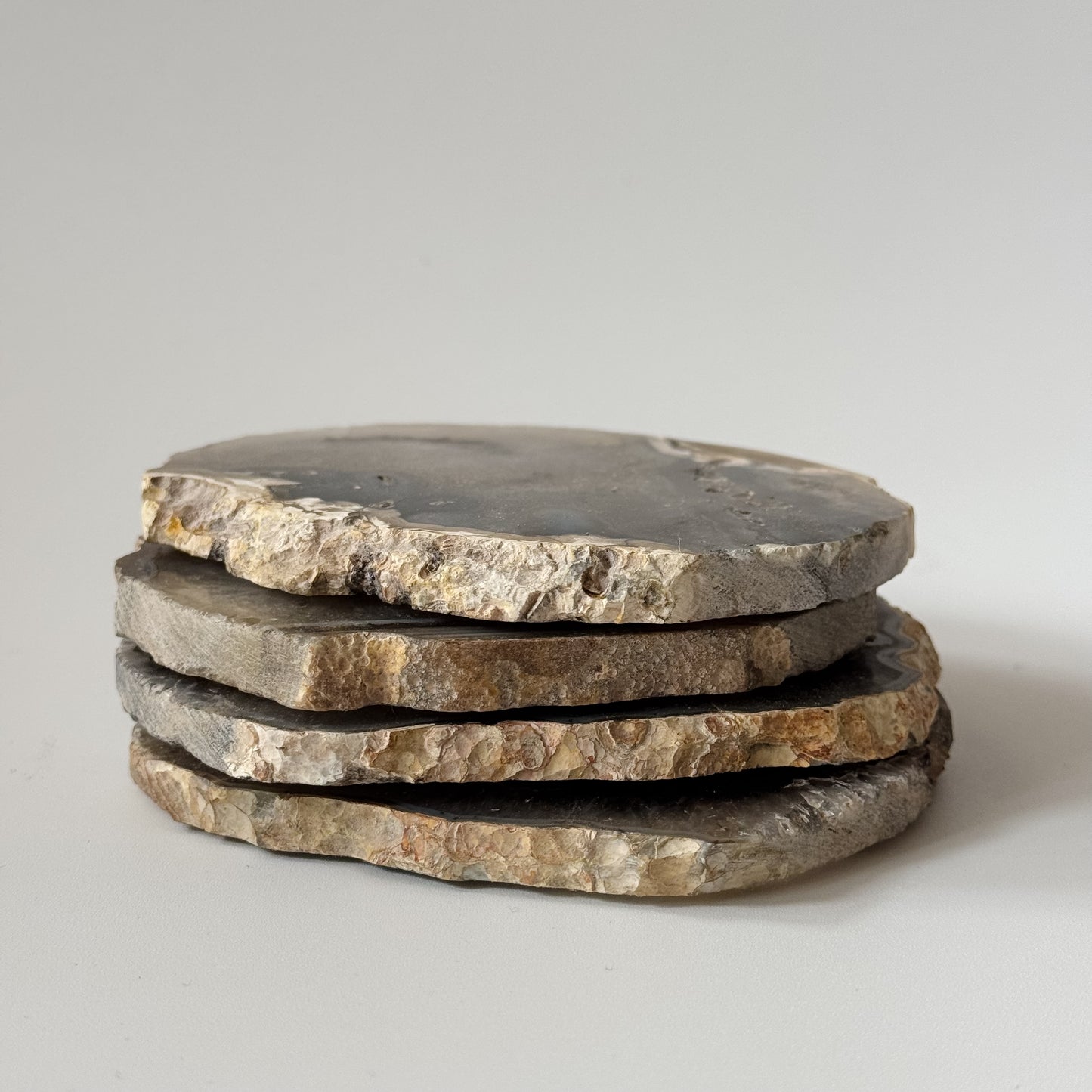 Natural Agate Coasters | Set of 4