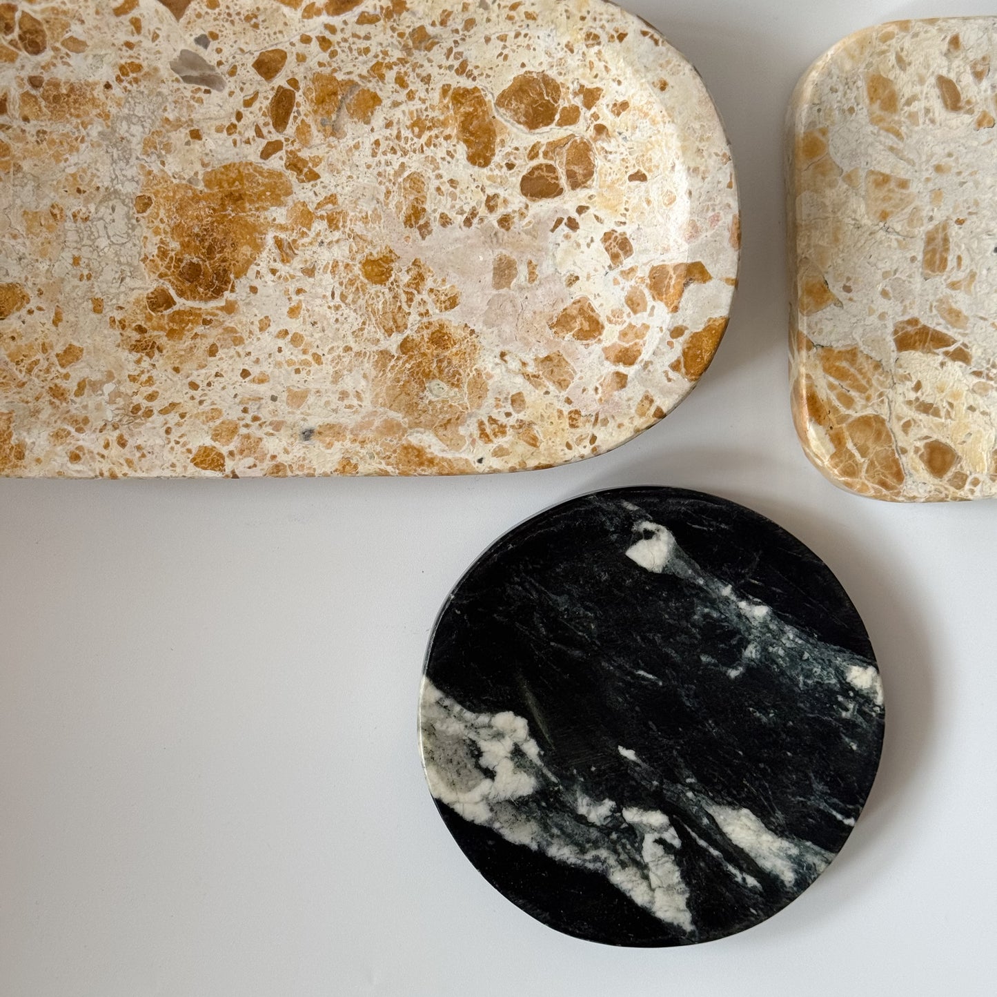 Textured Marble Soap Dish