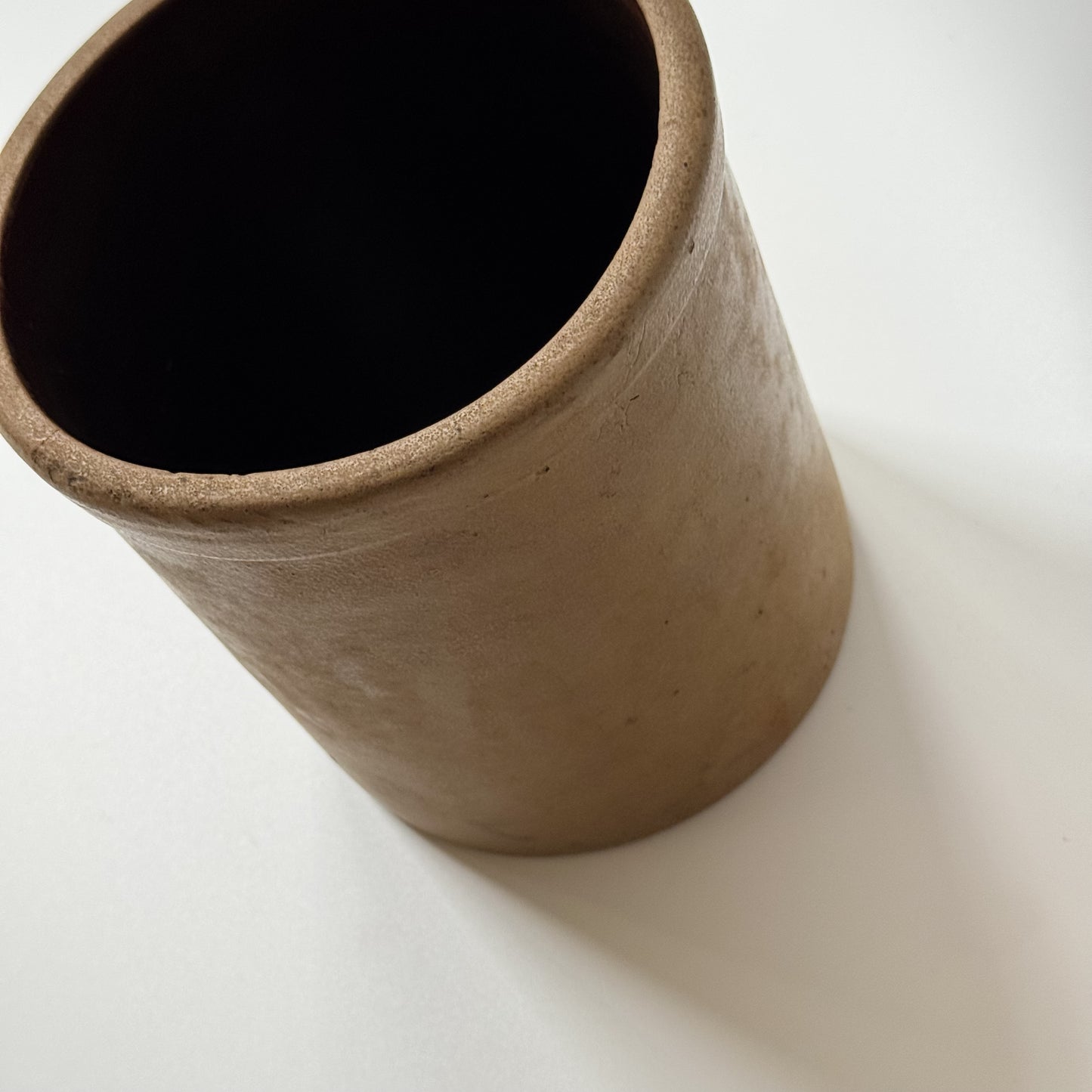 Vintage Matte Stoneware Crock & Vase