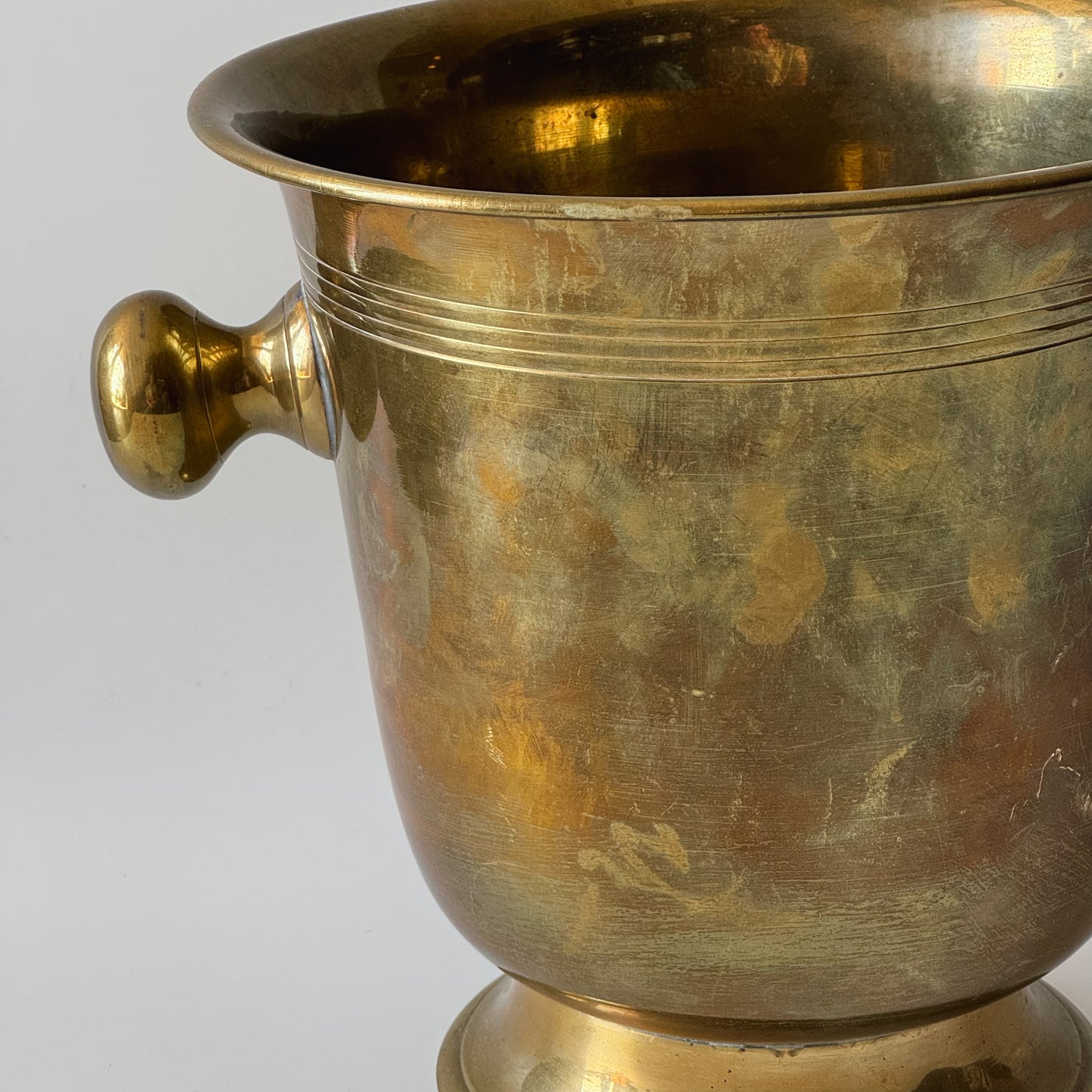 Vintage Brass Dual Handle Ice Bucket