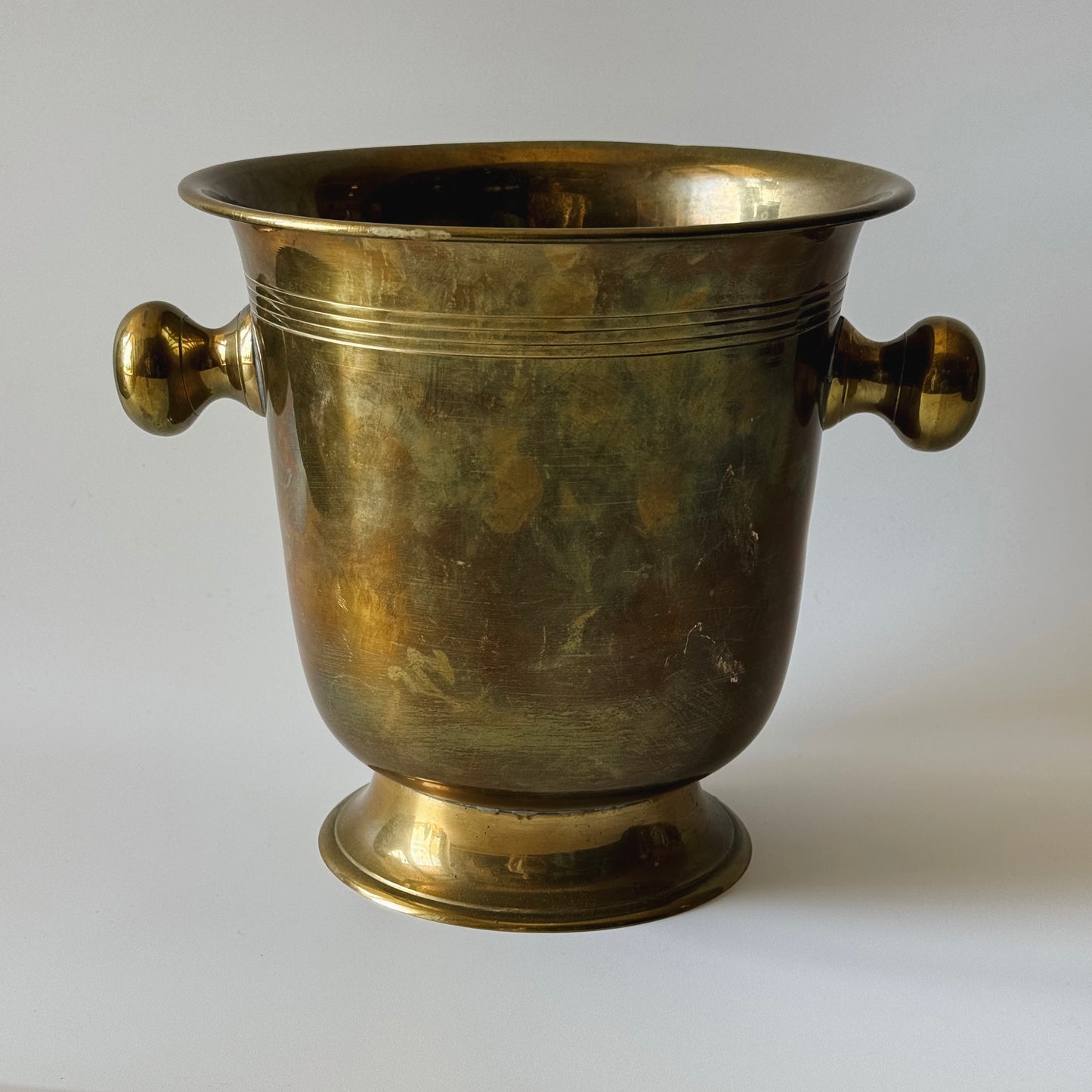 Vintage Brass Dual Handle Ice Bucket