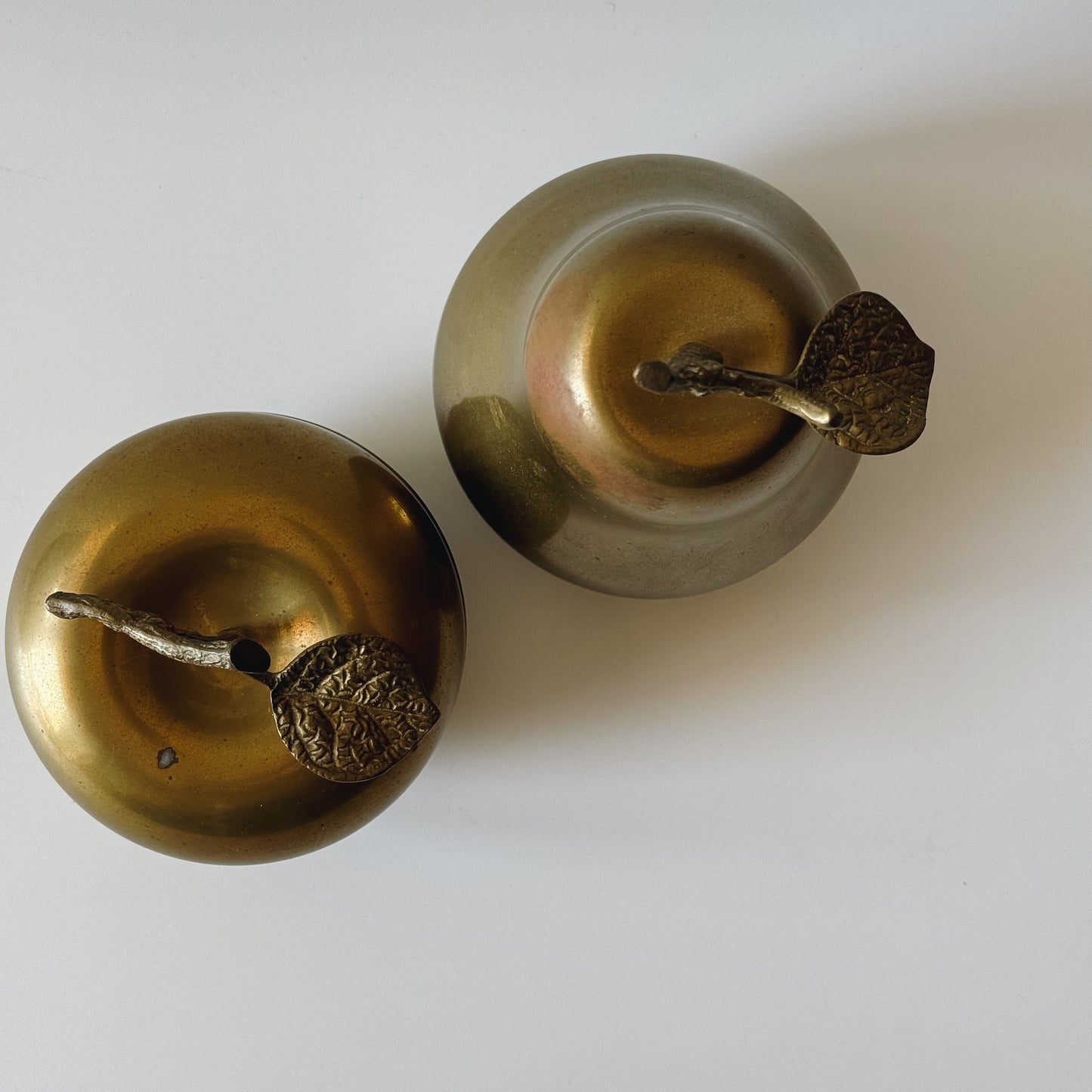 Vintage Brass Lidded Pear Catchall