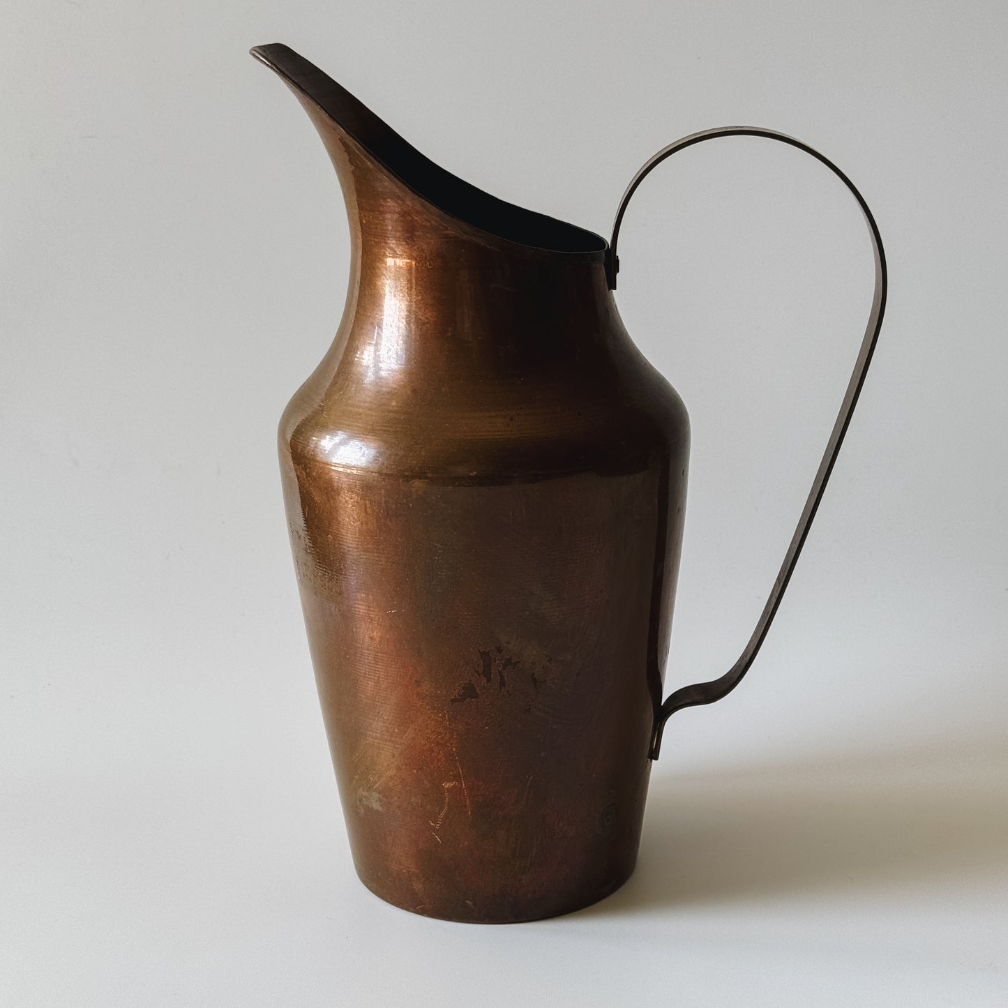 Vintage Solid Copper Pitcher