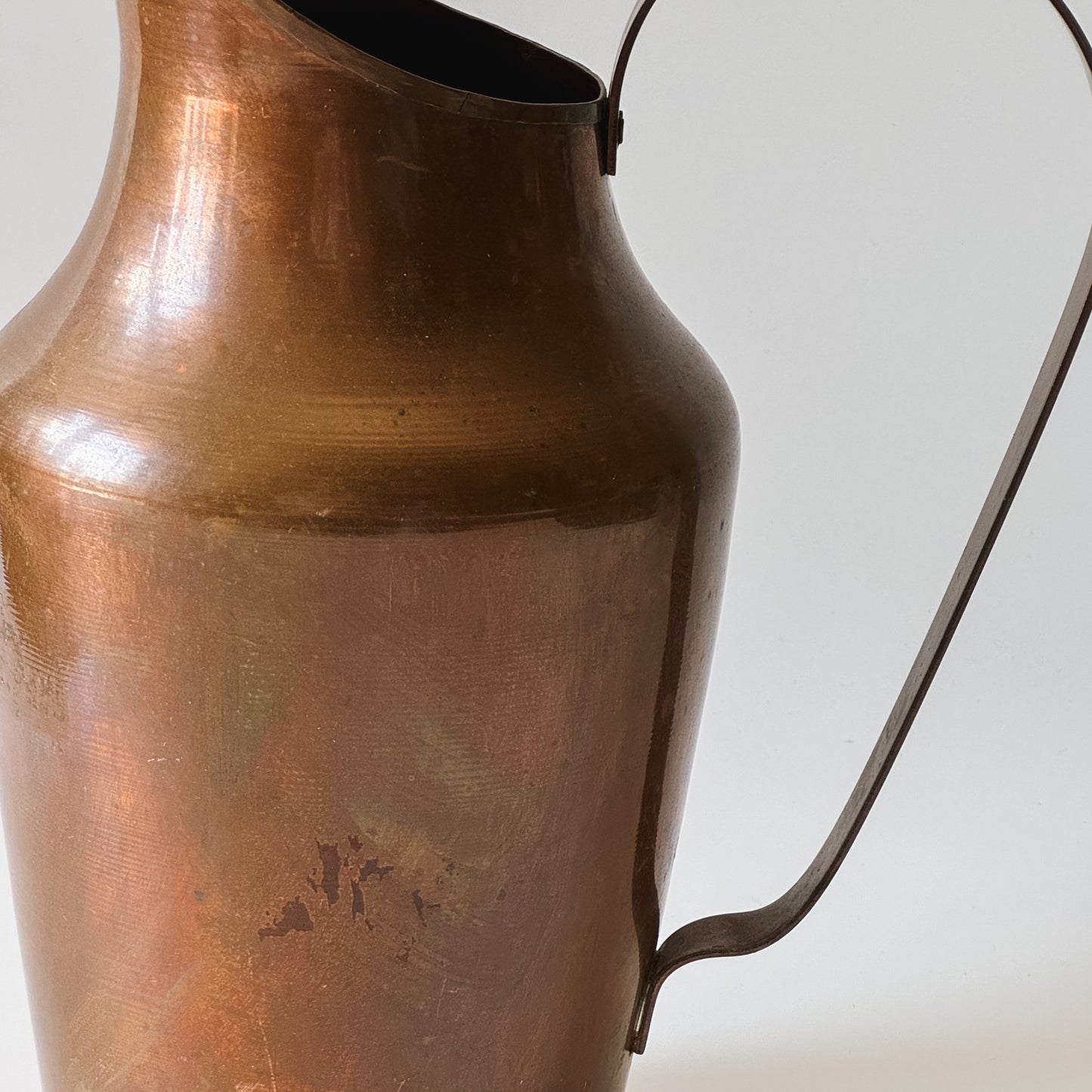 Vintage Solid Copper Pitcher