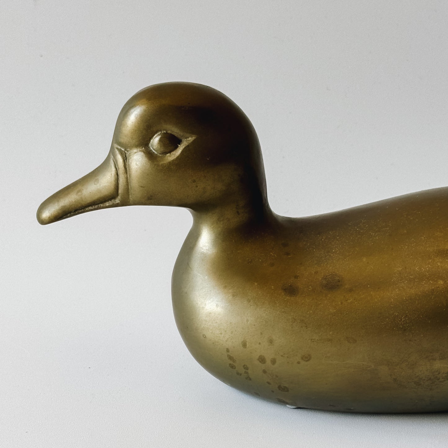 Vintage Solid Brass Mid-Century Duck