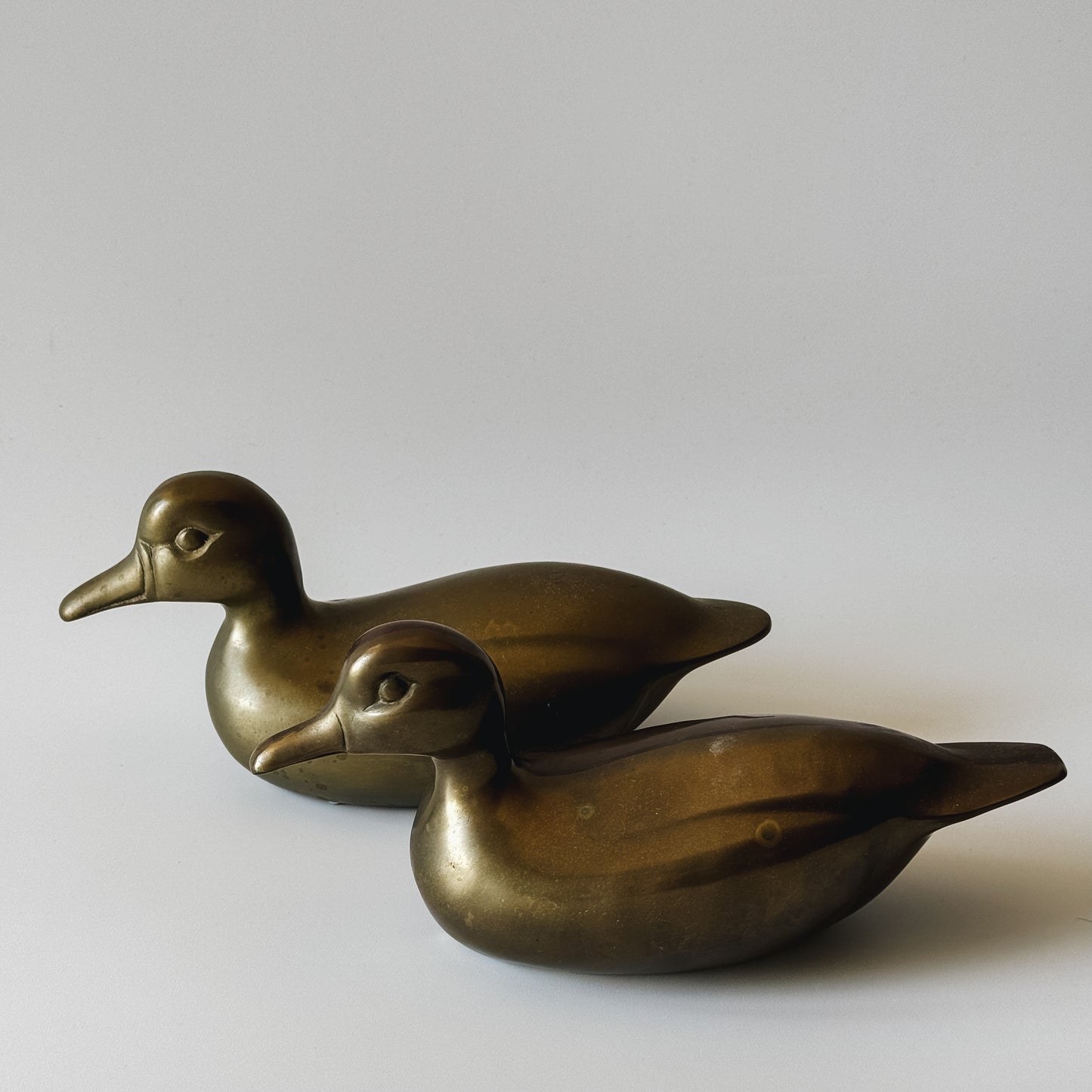 Vintage Solid Brass Mid-Century Duck