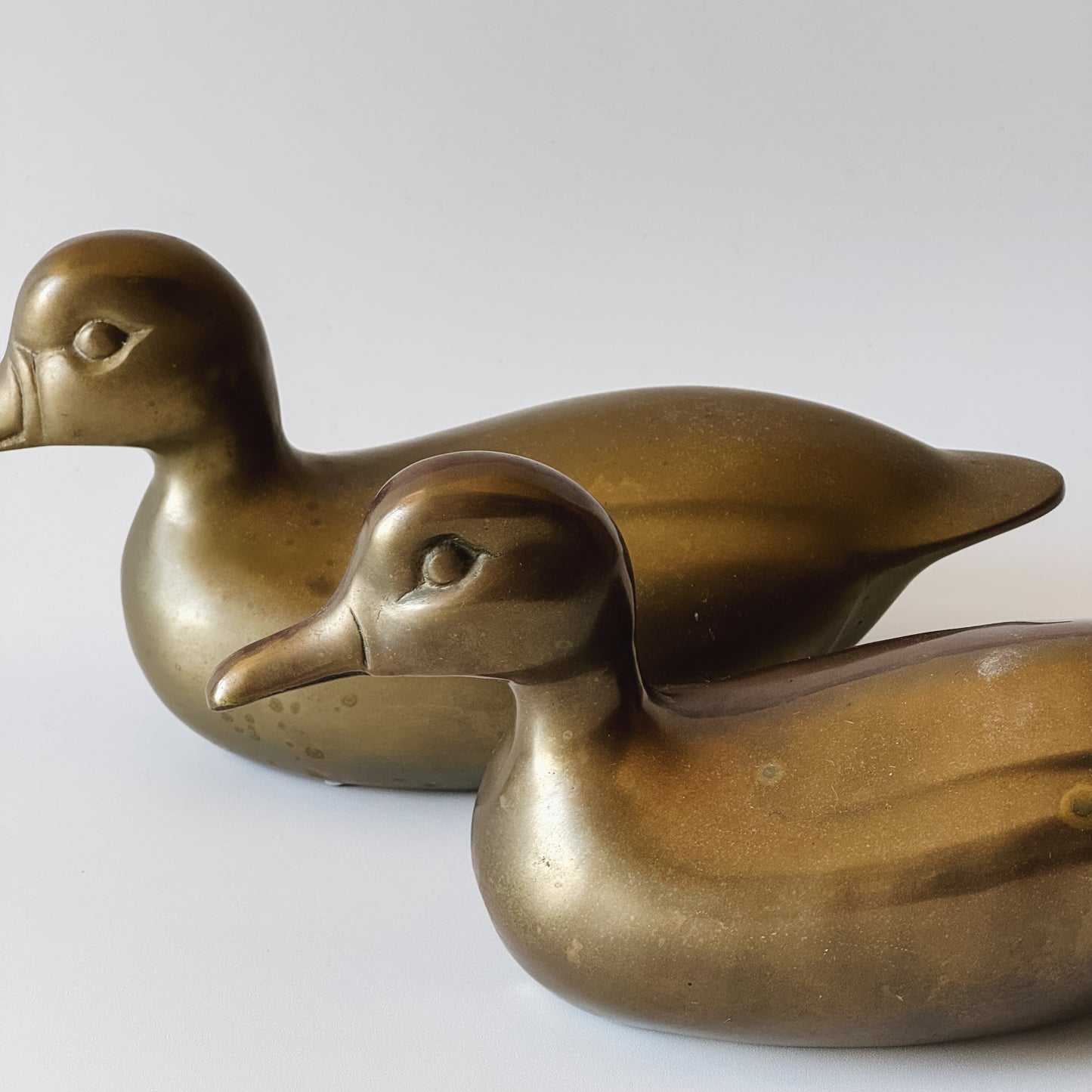 Vintage Solid Brass Mid-Century Mallard