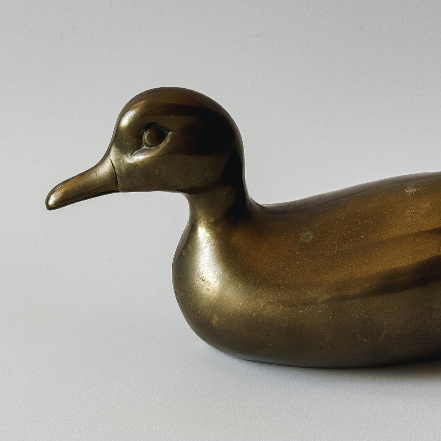 Vintage Solid Brass Mid-Century Mallard