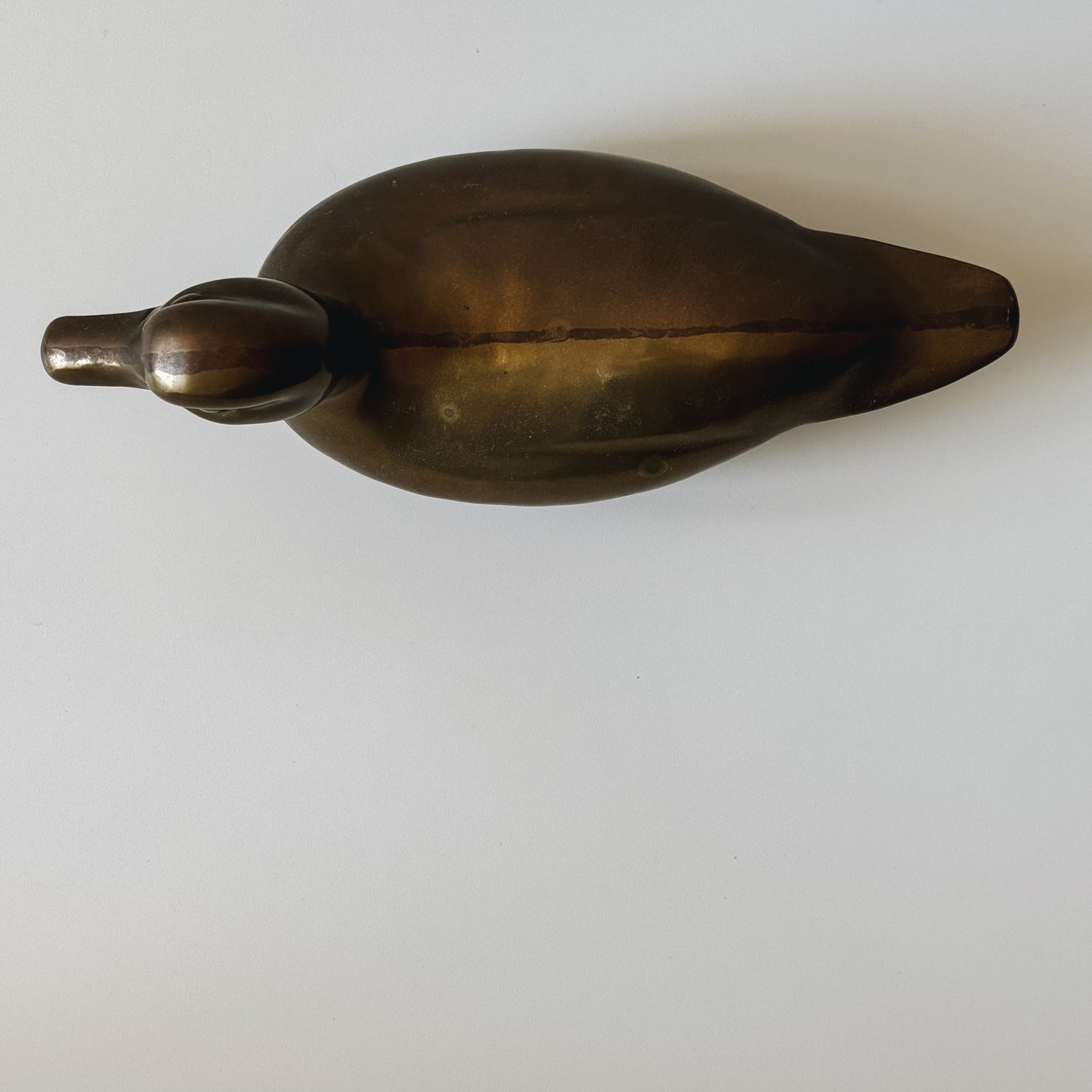 Vintage Solid Brass Mid-Century Mallard