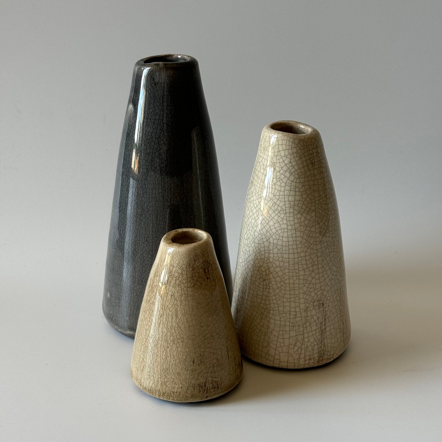 Cas Crackle Glaze Vases | Set of 3