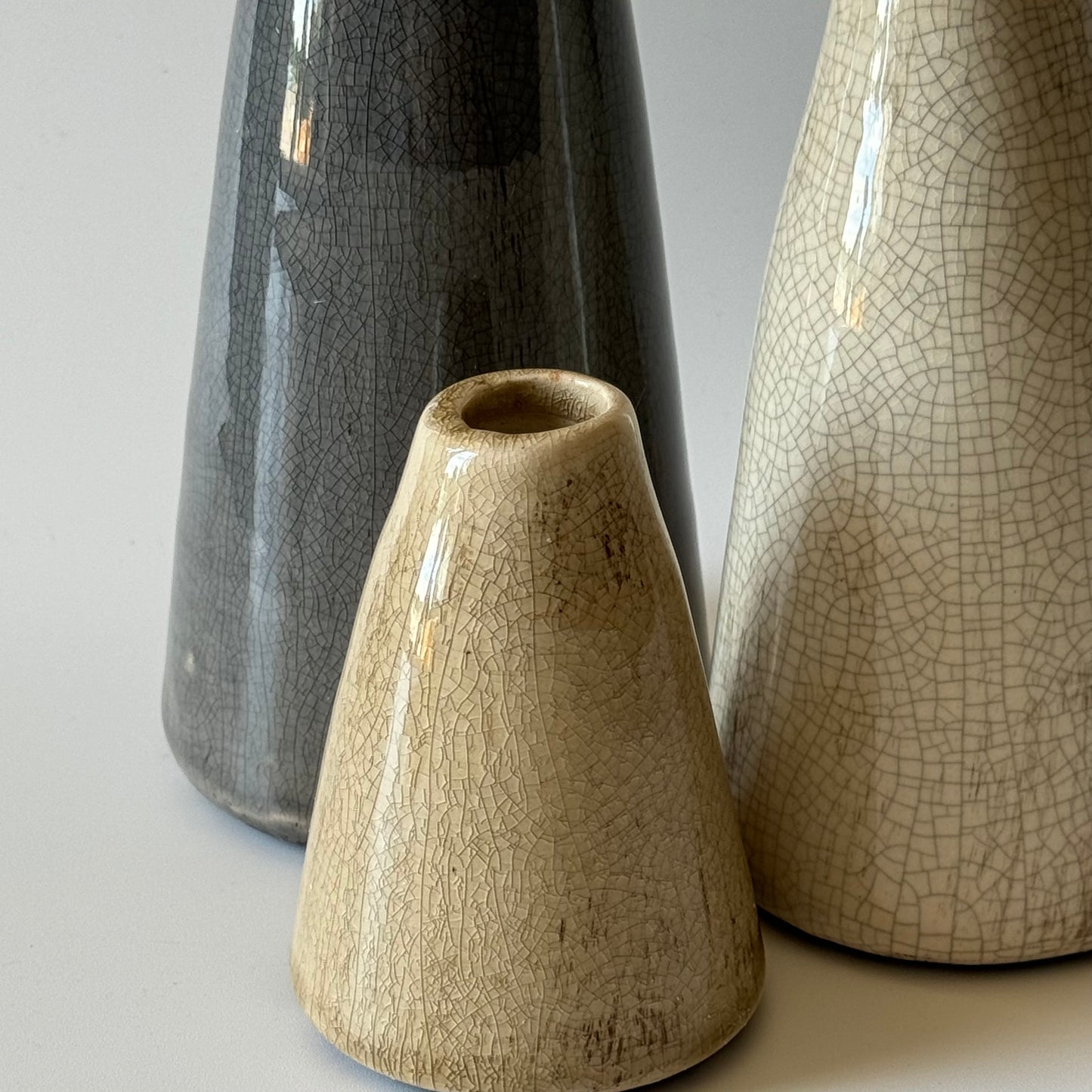 Cas Crackle Glaze Vases | Set of 3