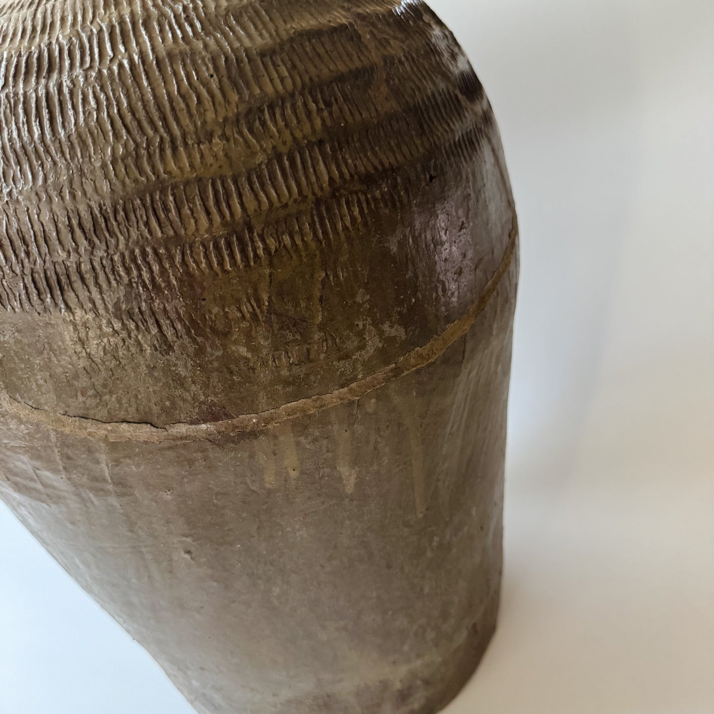 Vintage Grand Etched Pottery Vase