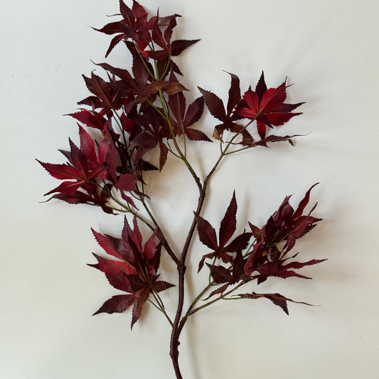 Faux Maple Leaf Stem | 42"