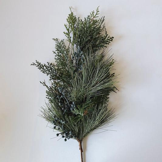 Faux Mixed Foliage Juniper Spray