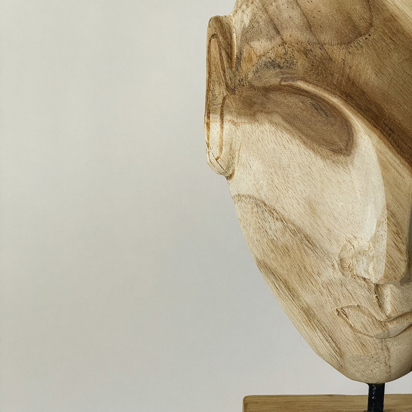 Hand-Carved Teakwood Scandi Sculpture