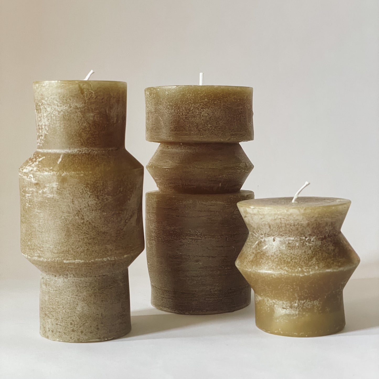 Modern Stacked Pillar Candle | Md