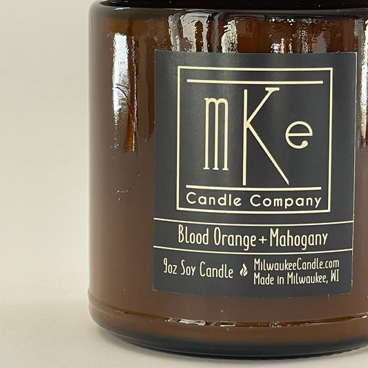 MKE Candle Co. Soy Candle | Blood Orange + Mahogany