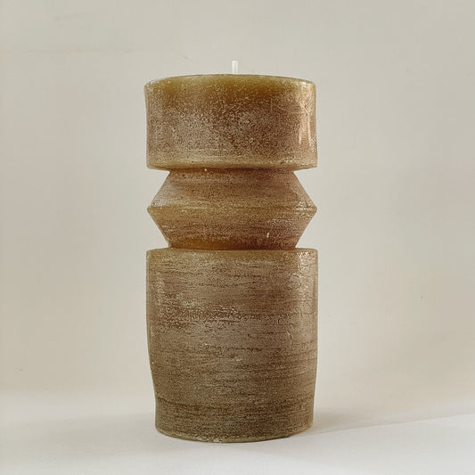 Modern Stacked Pillar Candle | Lg