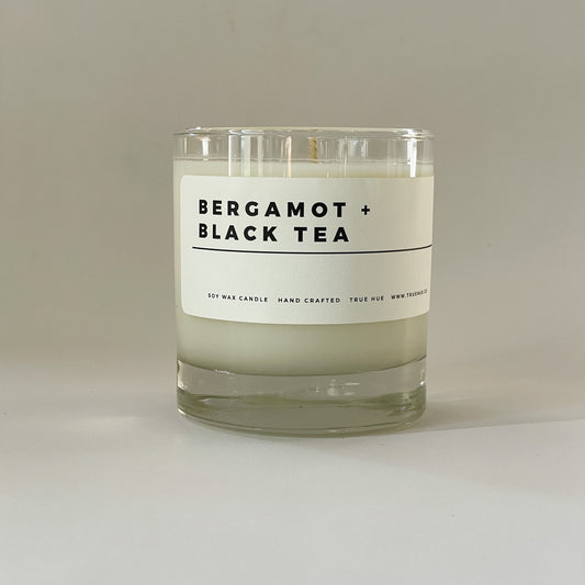 True Hue Soy Wax Candle | Bergamot + Black Tea