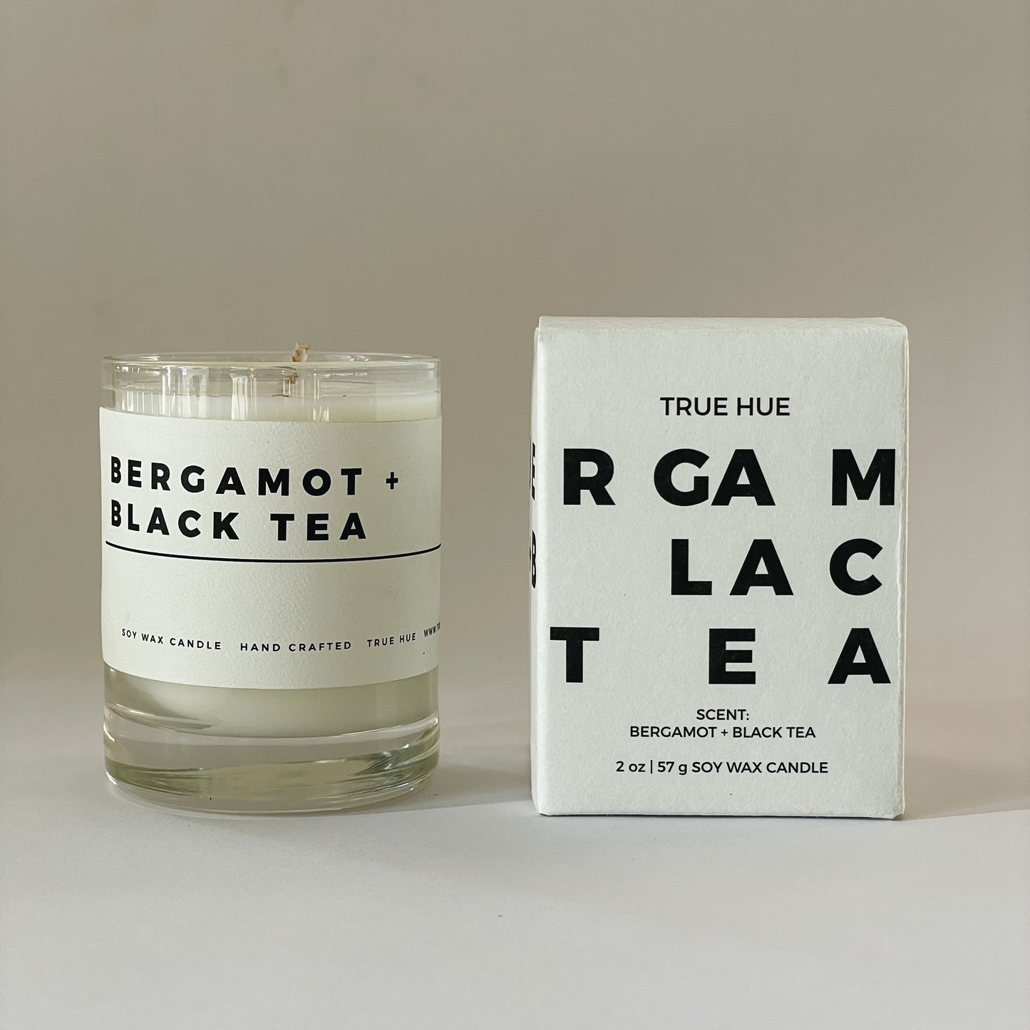 True Hue Mini Soy Wax Candle | Bergamot + Black Tea