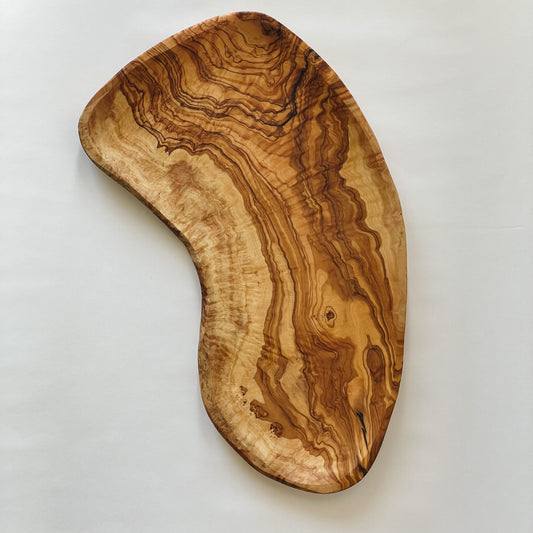 Natural Olive Wood Serving Platter | Lg