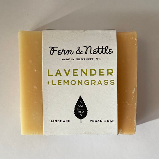 Fern & Nettle Handmade Soap | Lavender + Lemongrass
