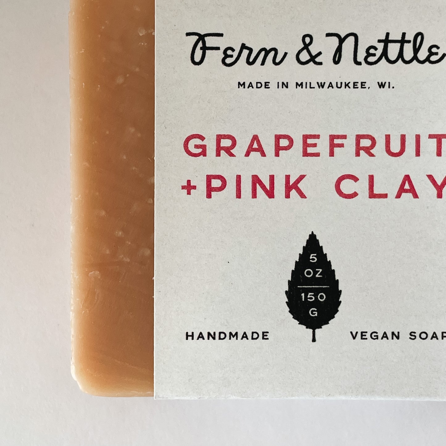 Fern & Nettle Handmade Soap | Grapefruit + Pink Clay