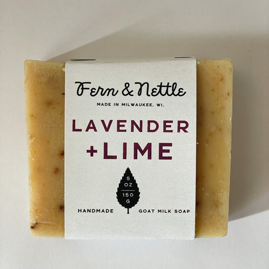 Fern & Nettle Handmade Soap | Lavender + Lime