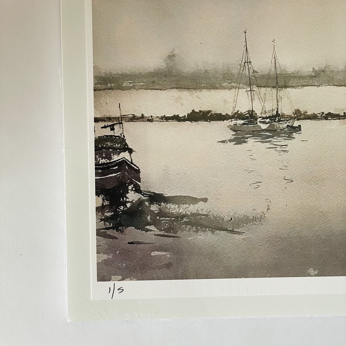 Ben Otten Original Print | Rock Island Harbor, RI
