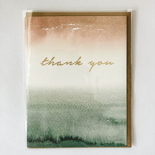 Handmade Watercolor Greeting Card | Thank You