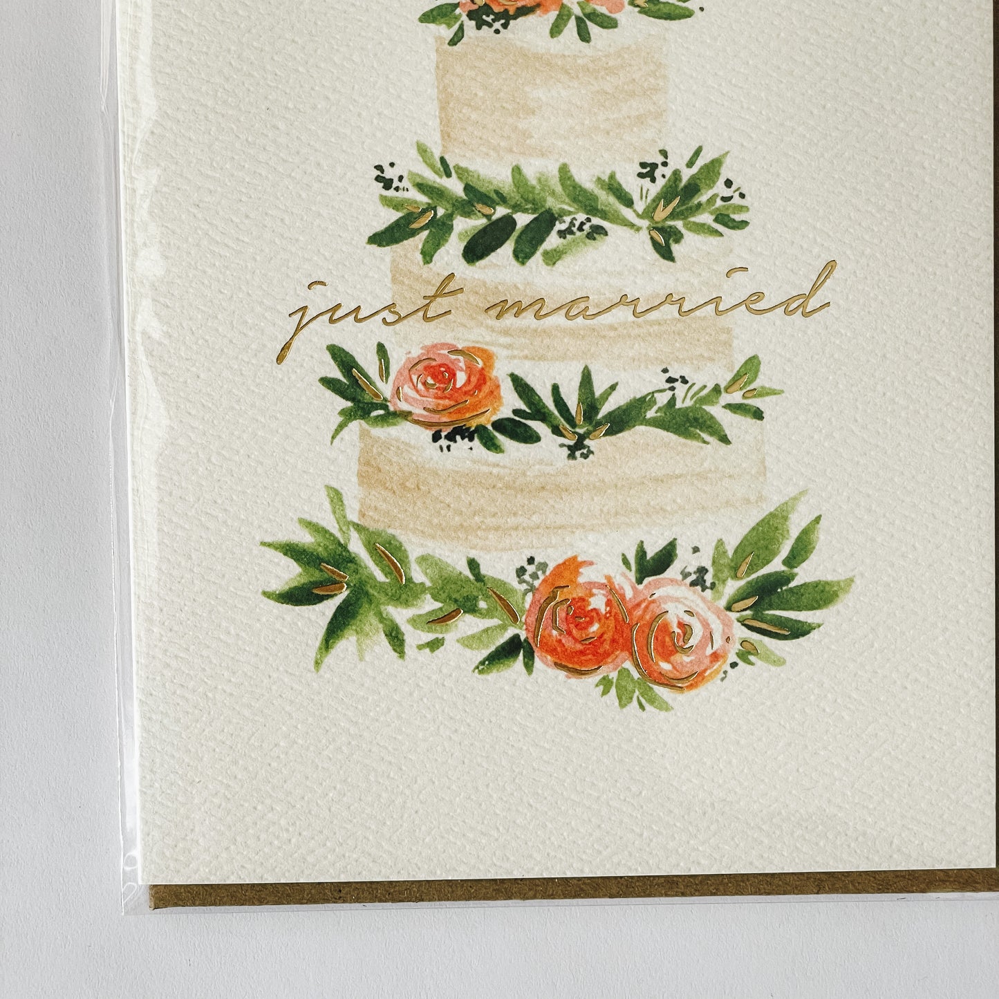 Handmade Watercolor Greeting Card | Just Married