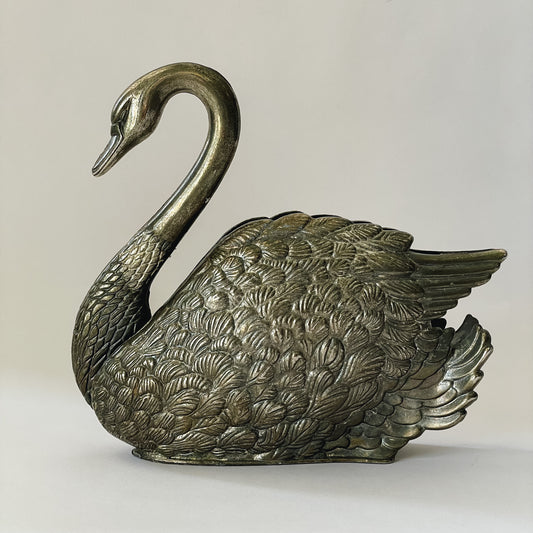 Vintage Silver Plated Swan