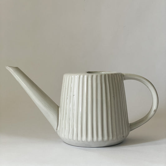 Stoneware Pleated Watering Can